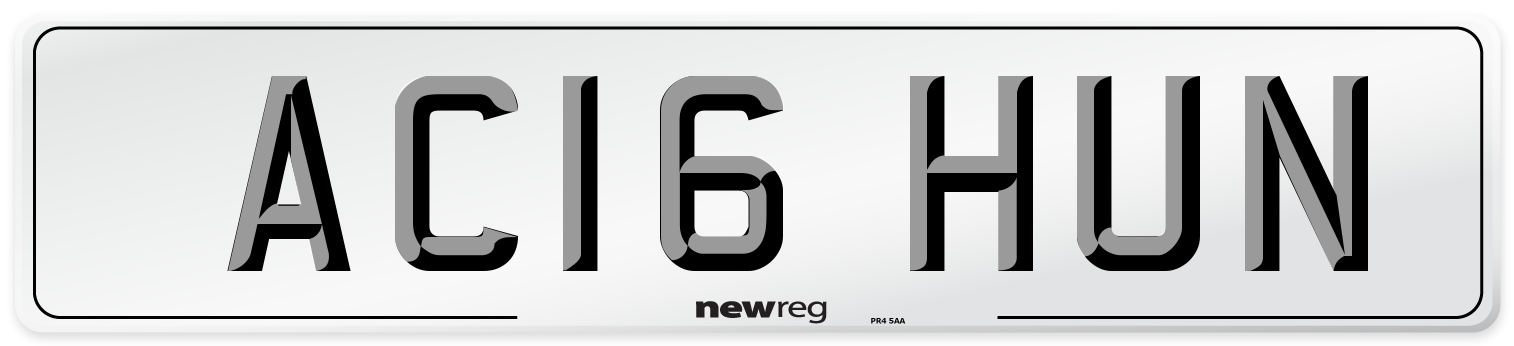 AC16 HUN Number Plate from New Reg